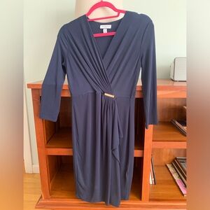 Navy dress perfect for the office.